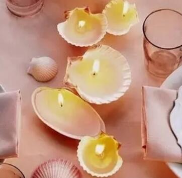 6、贝壳做烛台点亮你的wedding after party